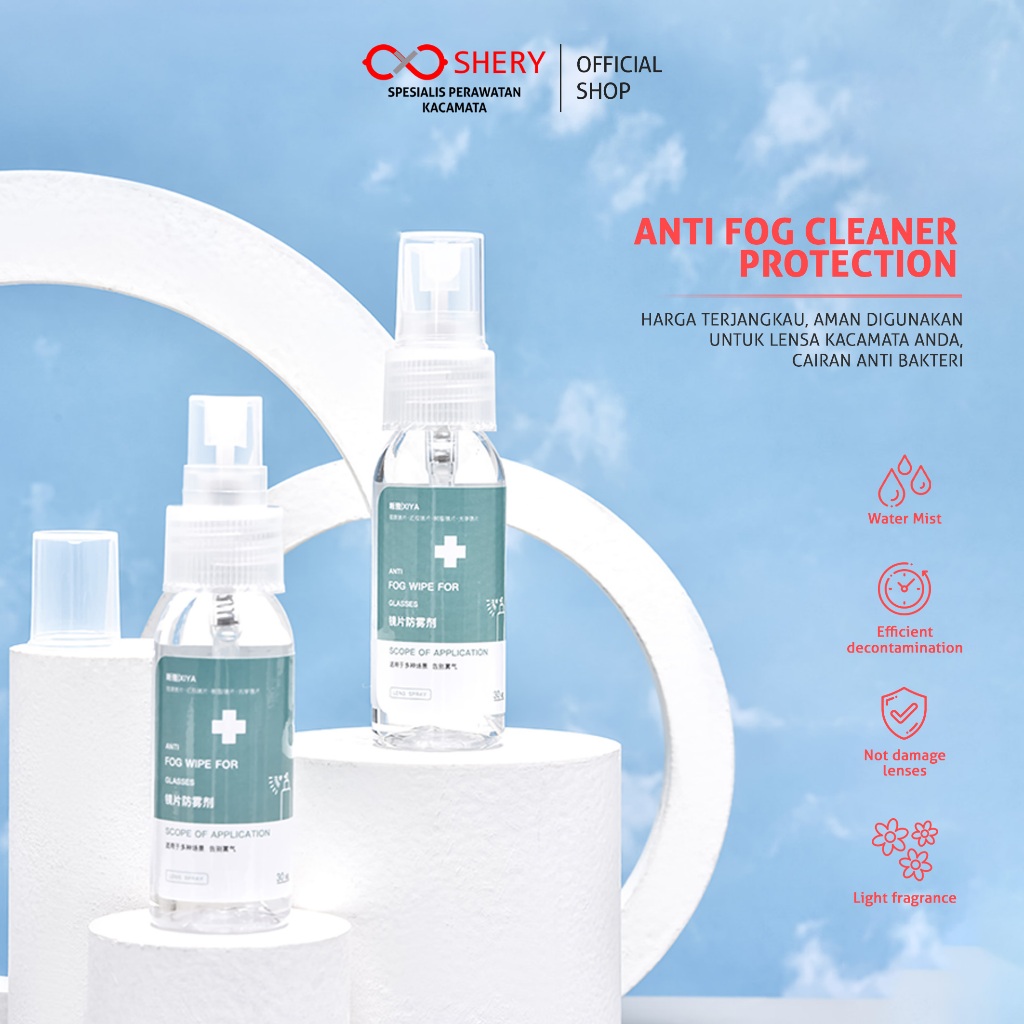 SHERYACC Cairan Pembersih Kacamata Antifog Spray Pembersih Kacamata Layar Monitor Anti embun P102