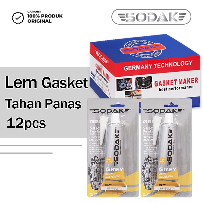 12pcs Lem Gasket Tahan Panas 85gr / Lem Perpak Mesin Motor / Lem Paking 014