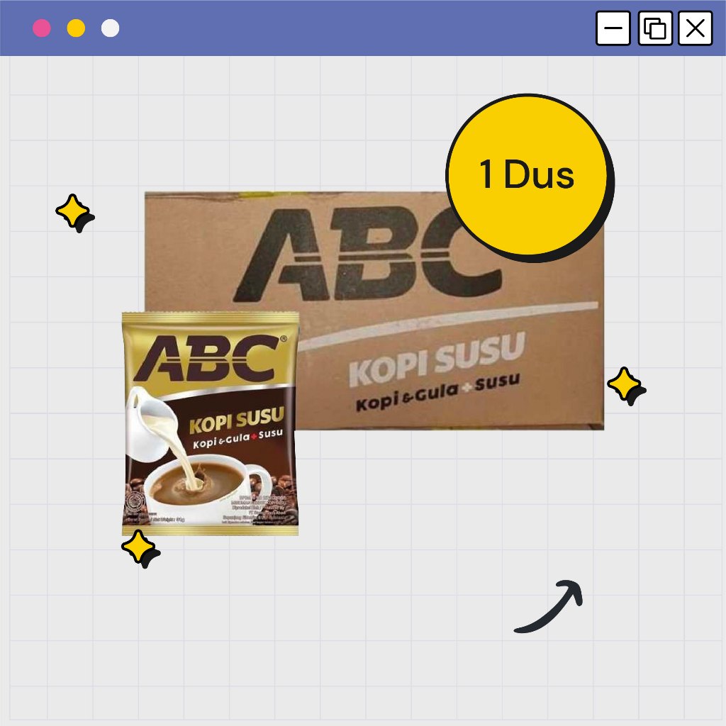 Kopi Abc Susu + Gula 1 Dus