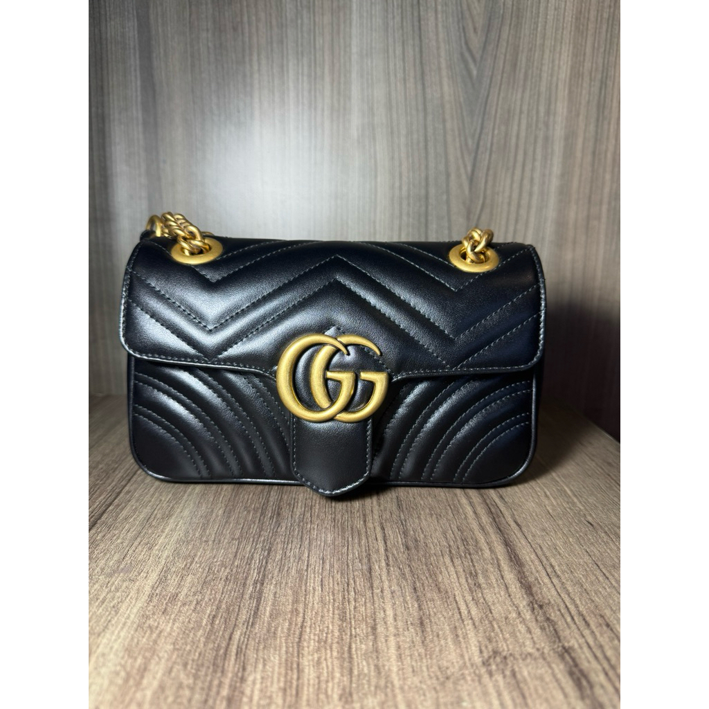 TAS GUCCI MARMONT HITAM AUTHENTIC LIKE NEW