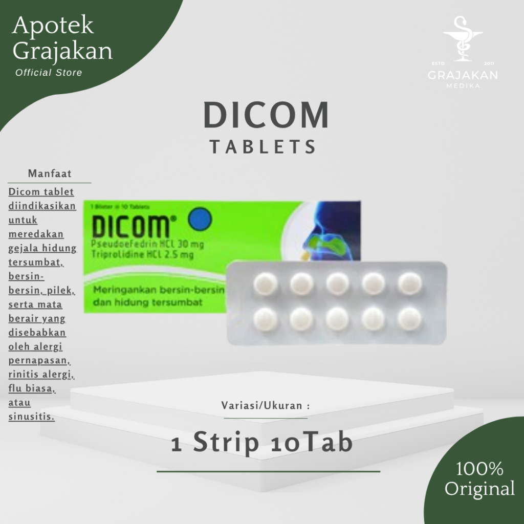 Dicom Tablet - Meringankan Bersin dan Hidung Tersumbat