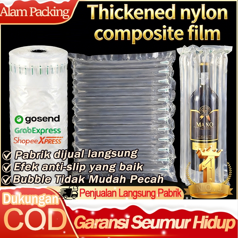 Air Column Bag Roll Pelindung Barang Poly Air bubble Belah Lebar 30/40/45 CM njang 50 Meter