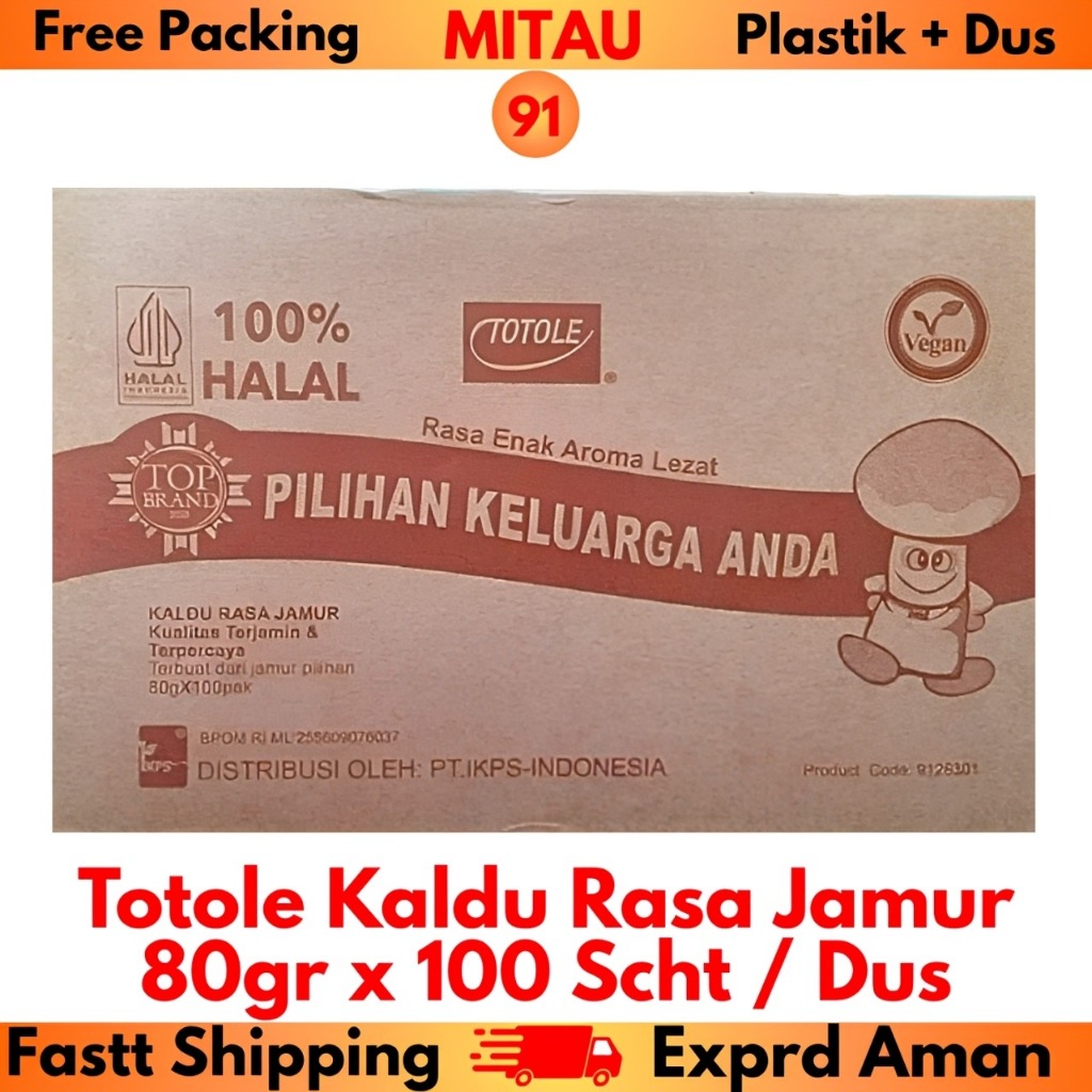 Totole Kaldu Rasa Jamur 80gr x 100 Bks / Dus