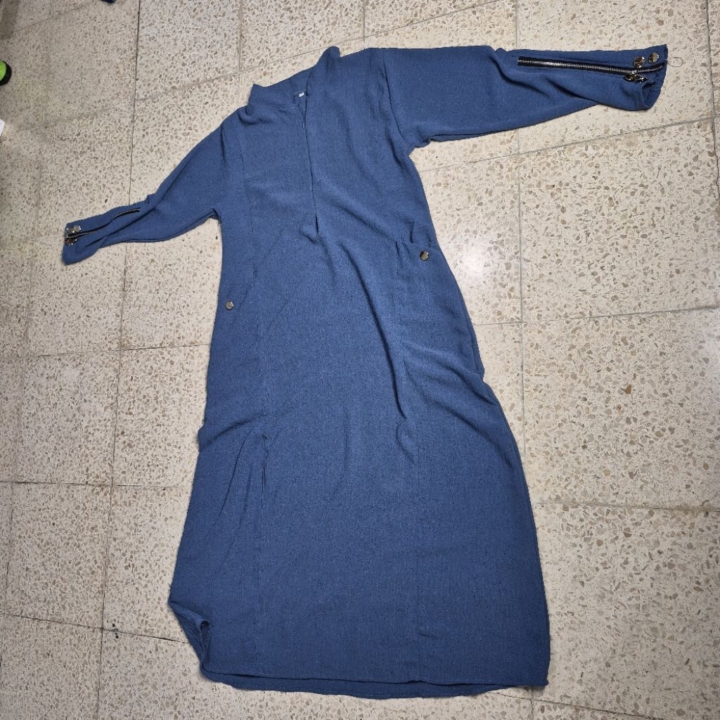 Gamis Denim Hijab Bandana Preloved