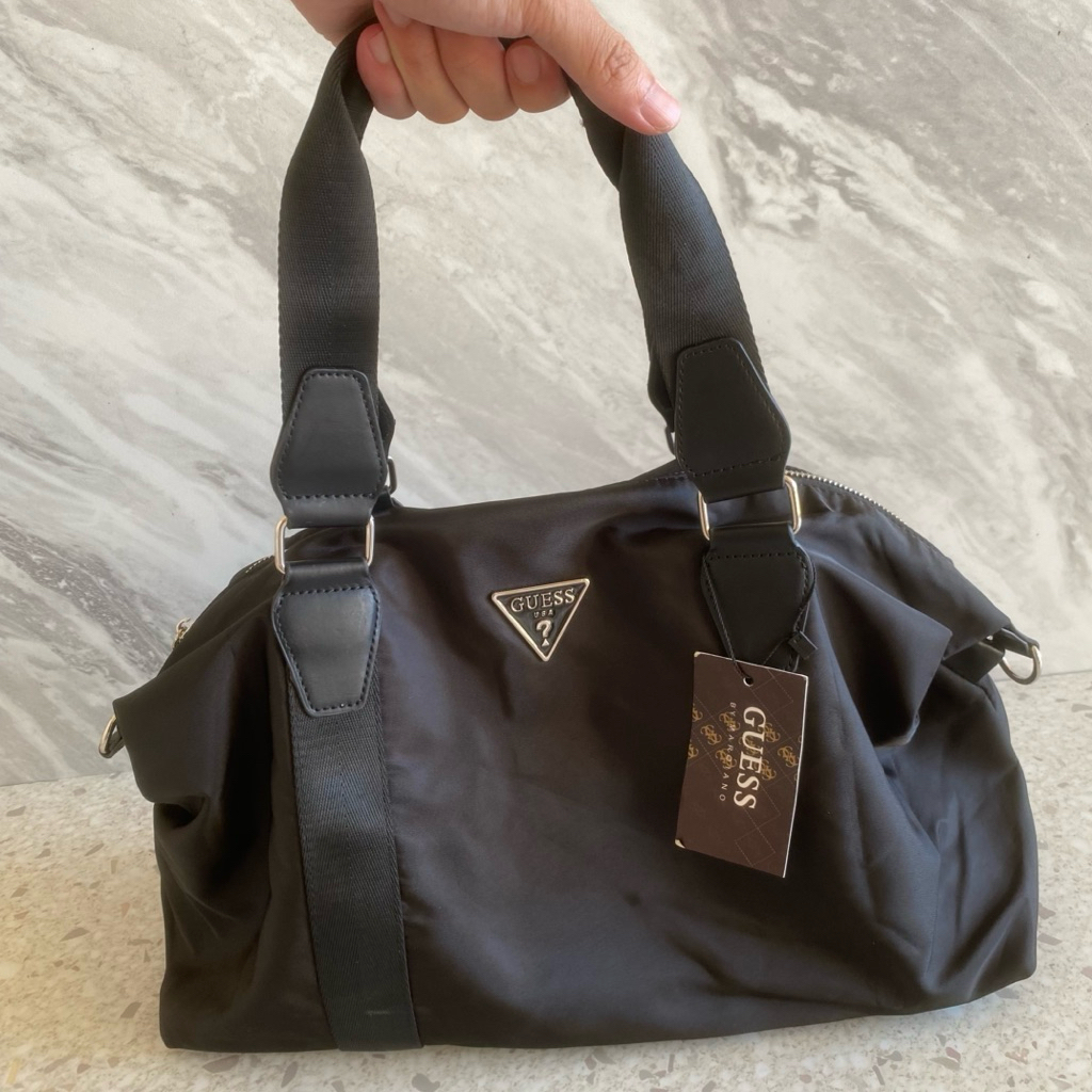 TAS TRAVEL BRANDED LOOM GUESS DUFFLE NYLON BESAR 2IN1 SELEMPANG + JINJING | STYLISH & MUAT BANYAK