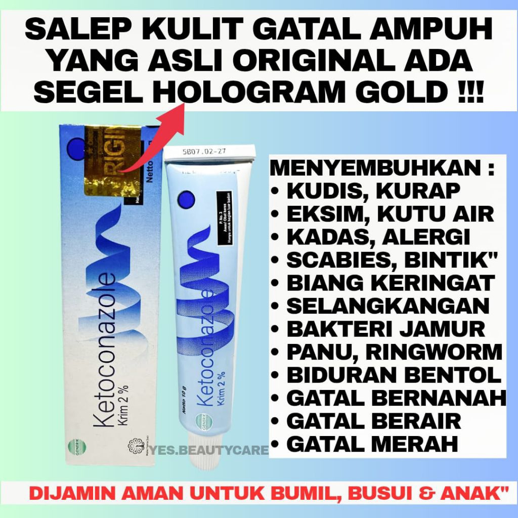 KETOCONAZOLE SALEP OBAT GATAL EKSIM KUTU AIR JAMUR ALERGI ORIGINAL AMPUH