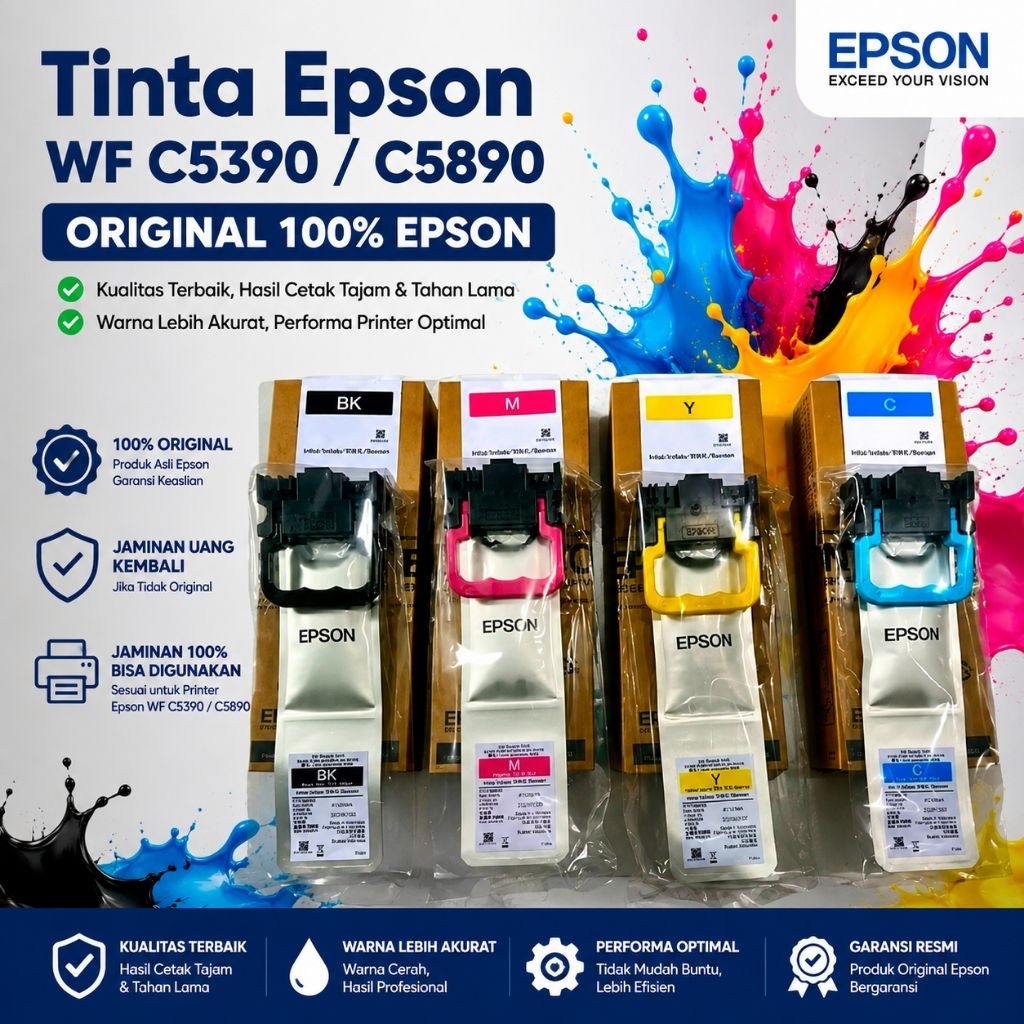 1 Set Tinta Epson Wf C5390/C5890 Original