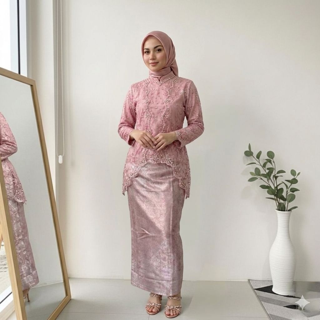 Set Kebay Azura Rok Span Songket - Set Kebaya Modern - Set Kebaya Wisuda