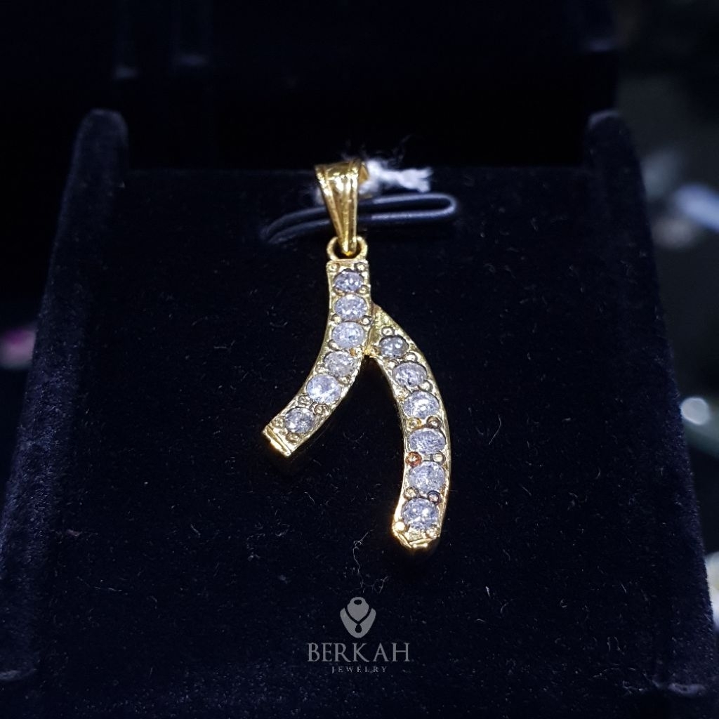 Liontin emas berlian asli natural diamond