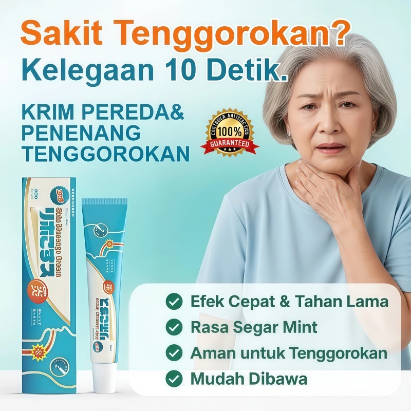 COD Herbal Throat Gel 20g Gel Pereda Tenggorokan Kering Gatal Suara Serak Panas Dalam Sensasi Dingin
