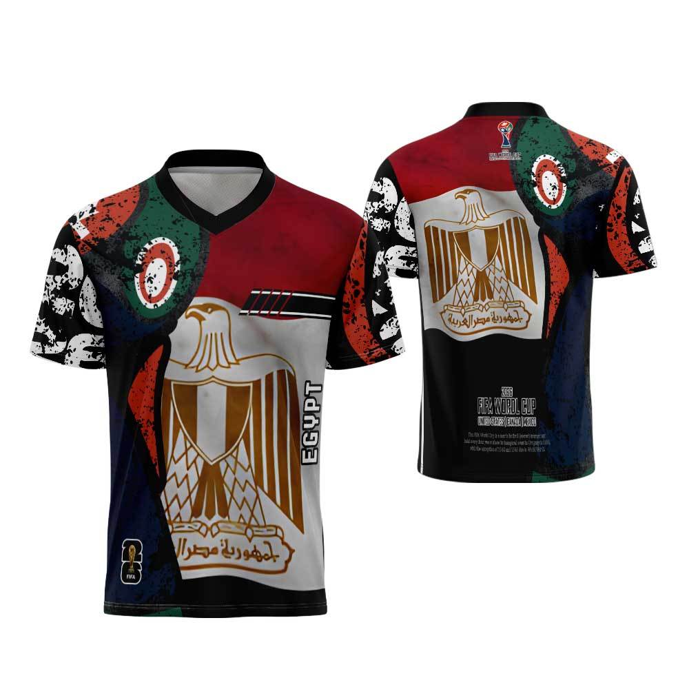 Jersey Mesir - Baju Kaos Jersey Mesir Piala Dunia 2026 Fullprint