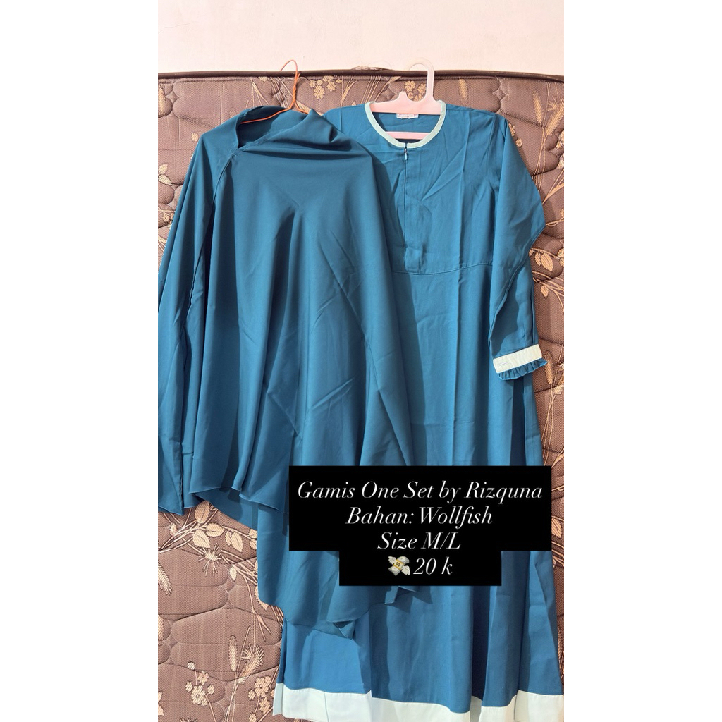 Preloved Gamis One Set By Rizquna