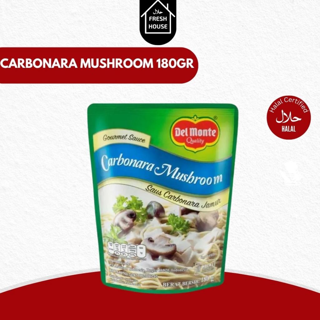 CARBONARA MUSHROOM DELMONTE / CARBONARA CHEESE DELMONTE / DELMONTE 180 GR