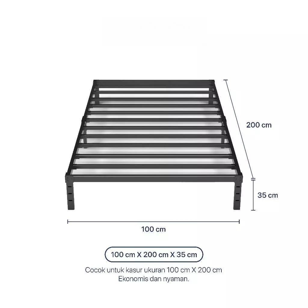Divan Besi 4 Kaki Tempat Tidur Besi Anak Kos Divan Minimalis