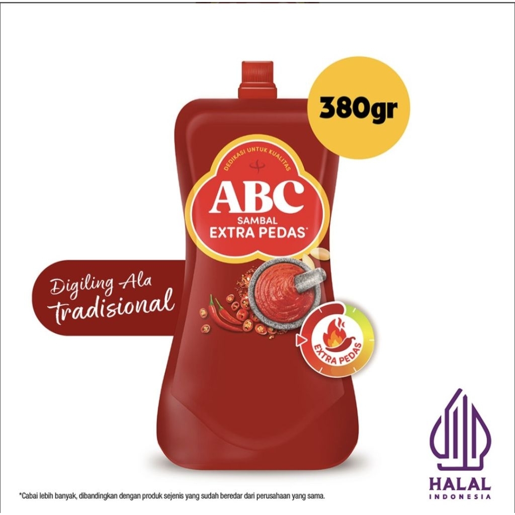 ABC SAOS SAMBAL EXTRA PEDAS POUCH 380 GR