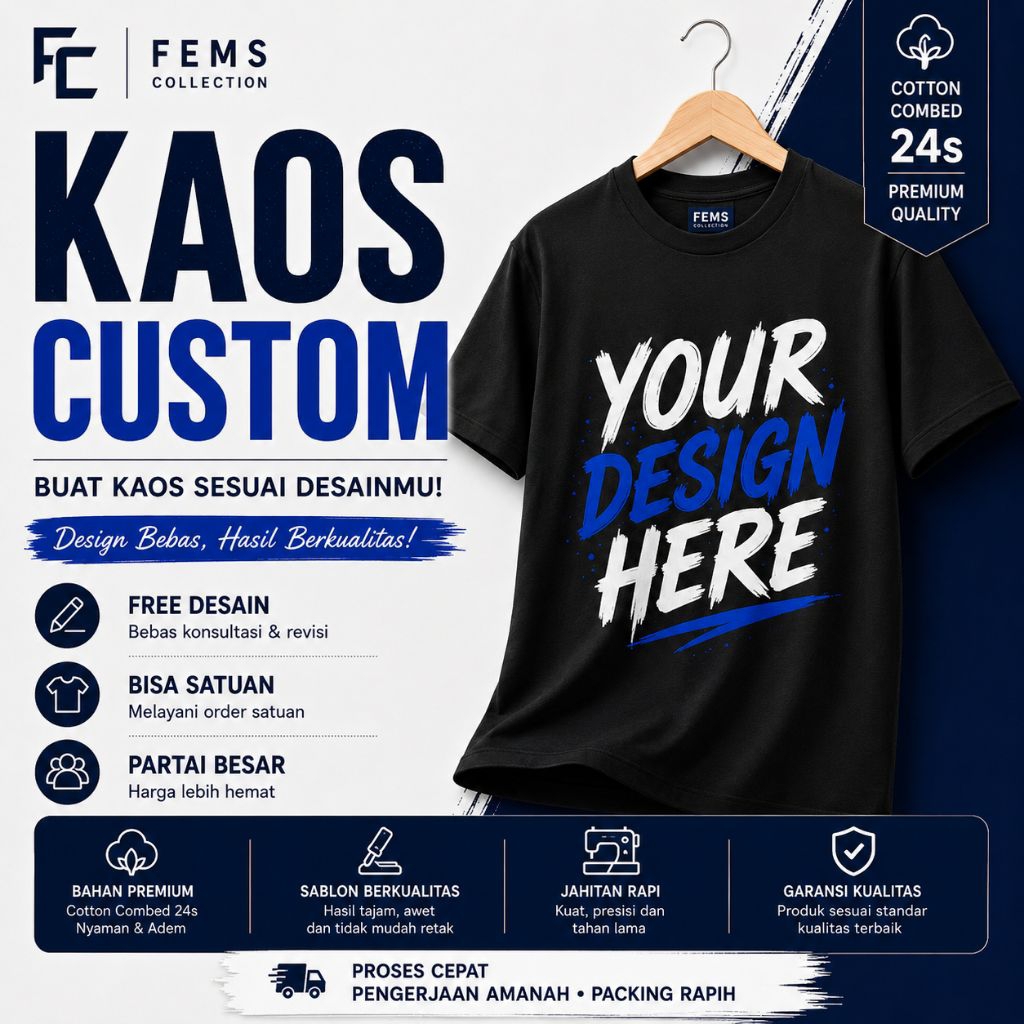 Kaos Custom Premium | Sablon Kaos Komunitas Kelas Event
