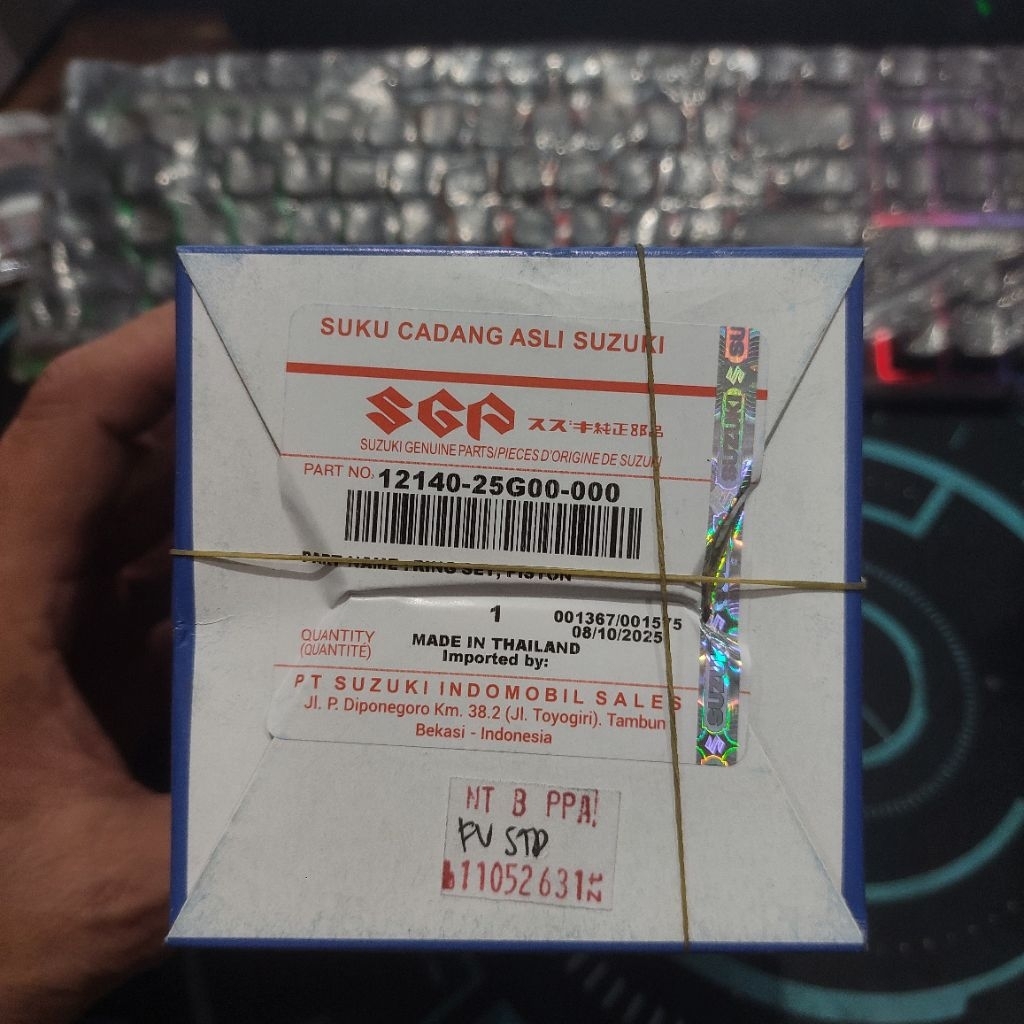 RING SEKER / RING PISTON SATRIA FU KARBU STD ORIGINAL SUZUKI 100%