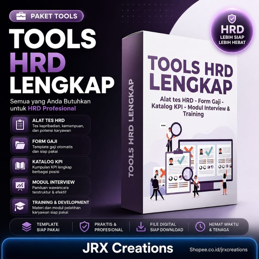 [T8381] HRD Tools - KPI + SOP HRD + Form Tabel Gaji + Modul Interview Tools