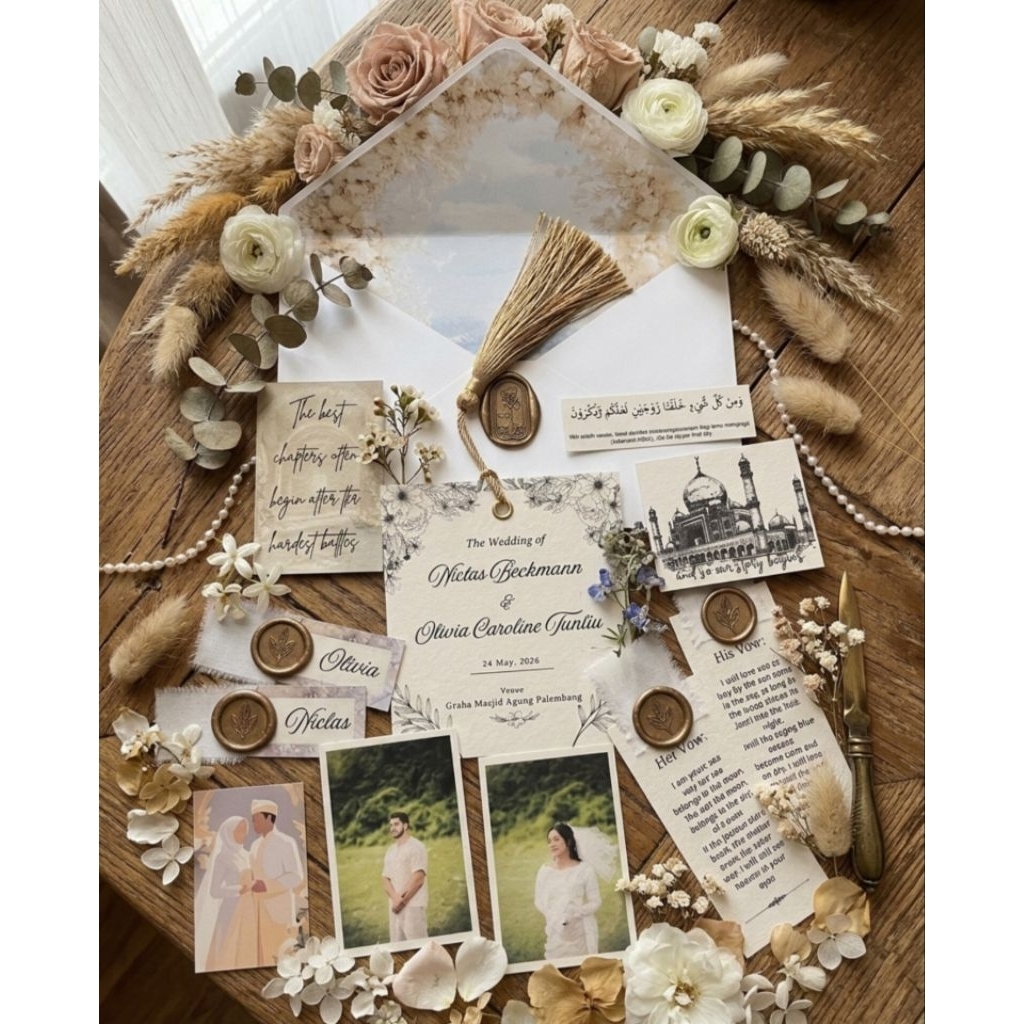 SEHARI JADI - Keepsake Wedding Vows Cinematic Termurah | Properti Foto Keepsake Vintage Elegant | Pr