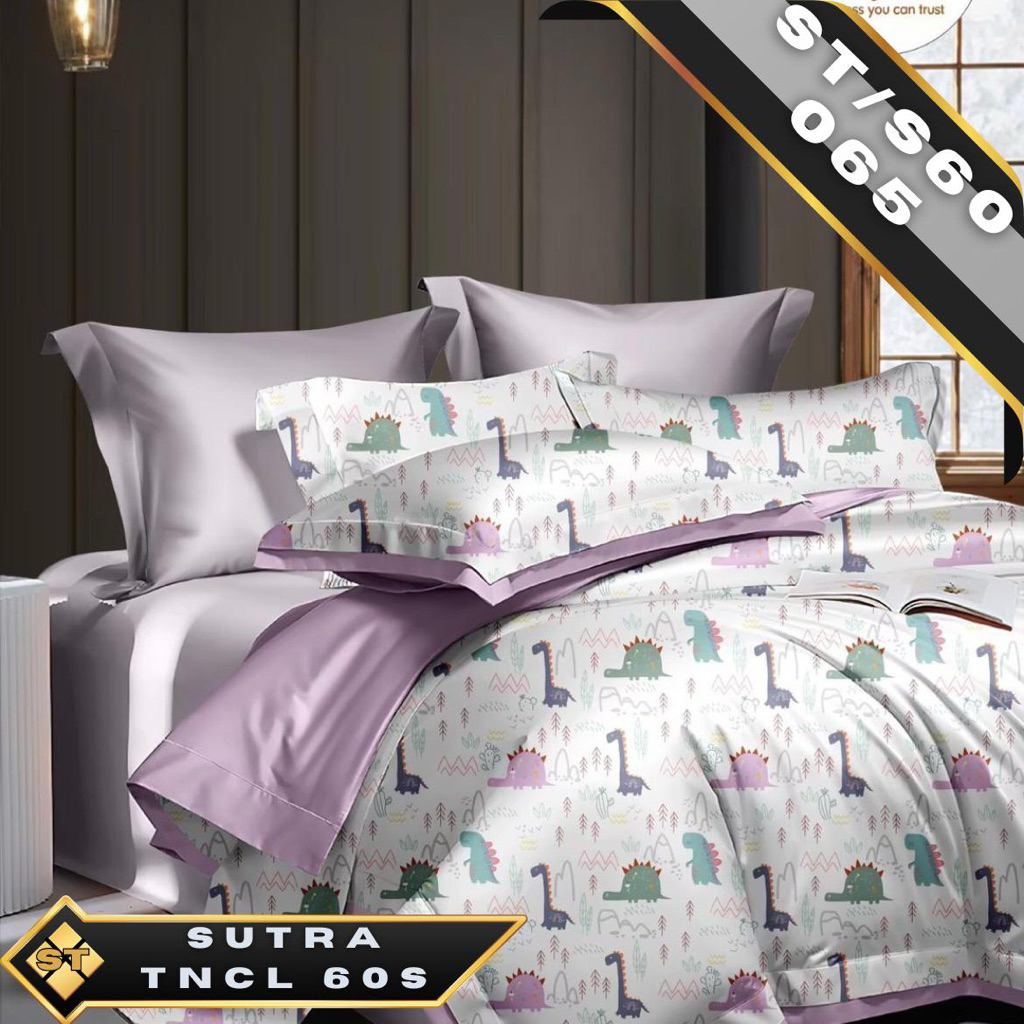 seprei sutra tencel 60s motif anak 180x200x25