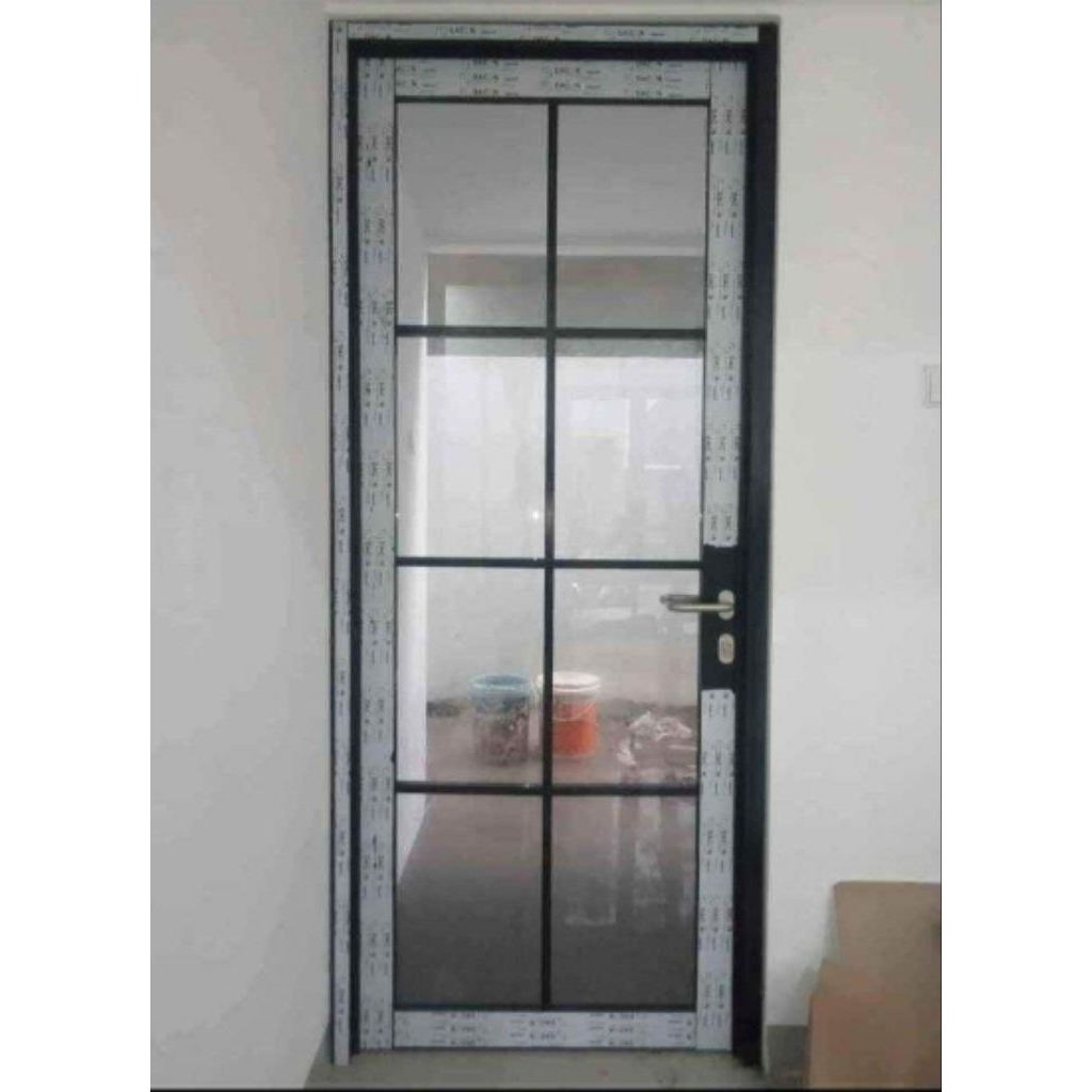 satu set pintu kaca ornamen alumunium 3in dacon