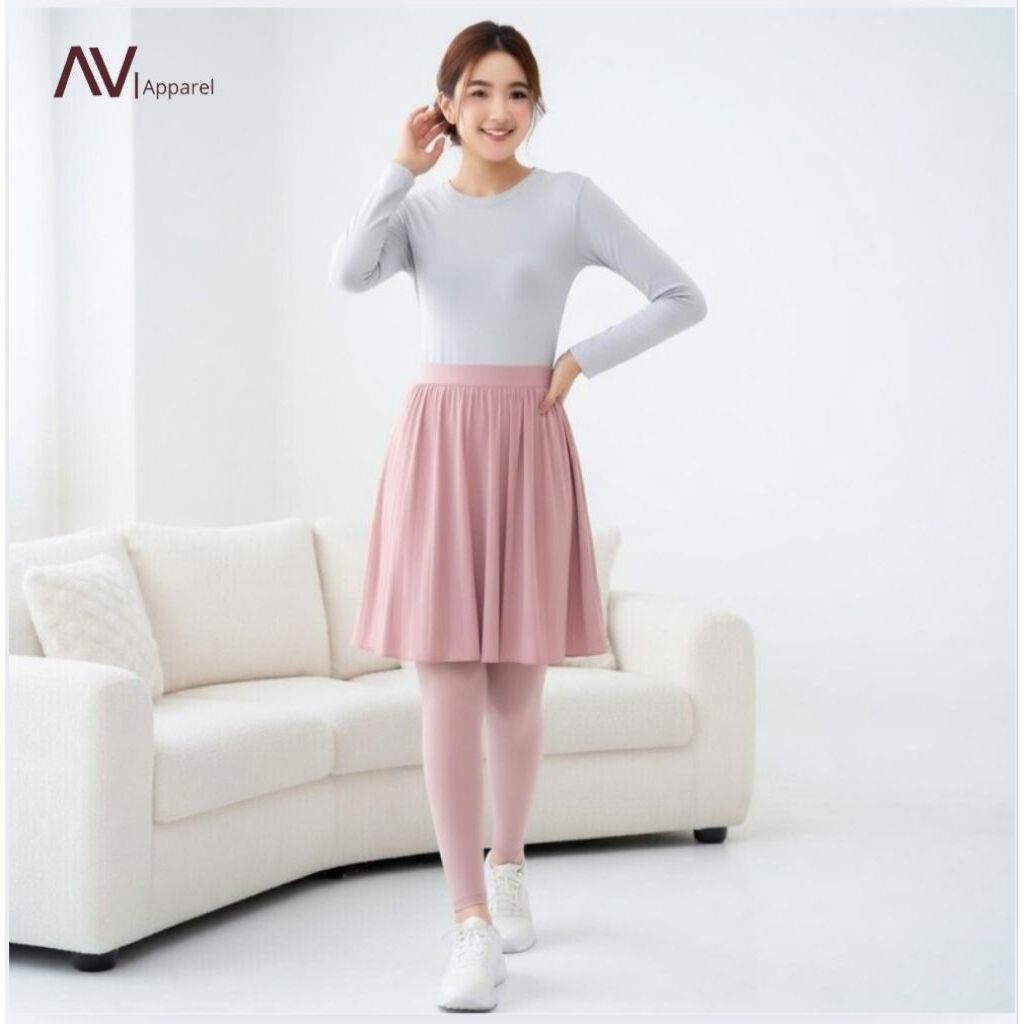 Legging Rok Olahraga / Legging Rok Premium / Legging Panjang Bahan Spandex