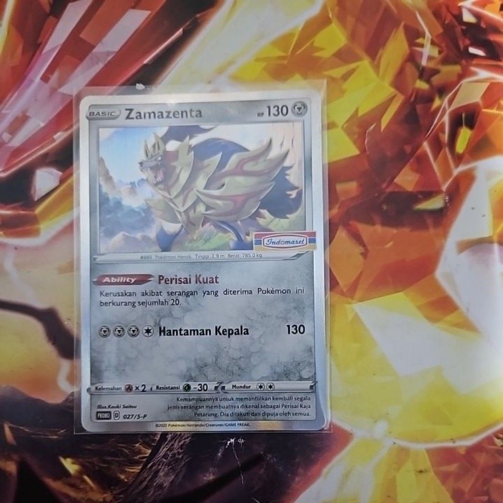 kartu pokemon tcg indonesia Zamazenta 027/S-P promo indomaret