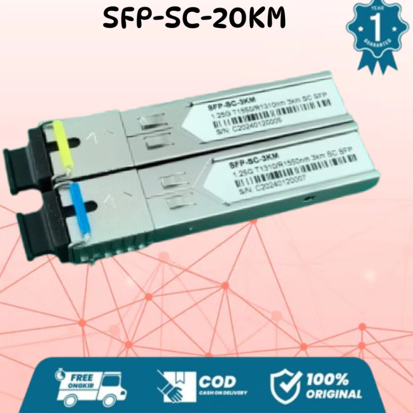 HSAirPo SFP 1G BIDI 20KM Singlemode SC Mikrobits Mikrotik Cisco Compatible SFP-SC-20KM