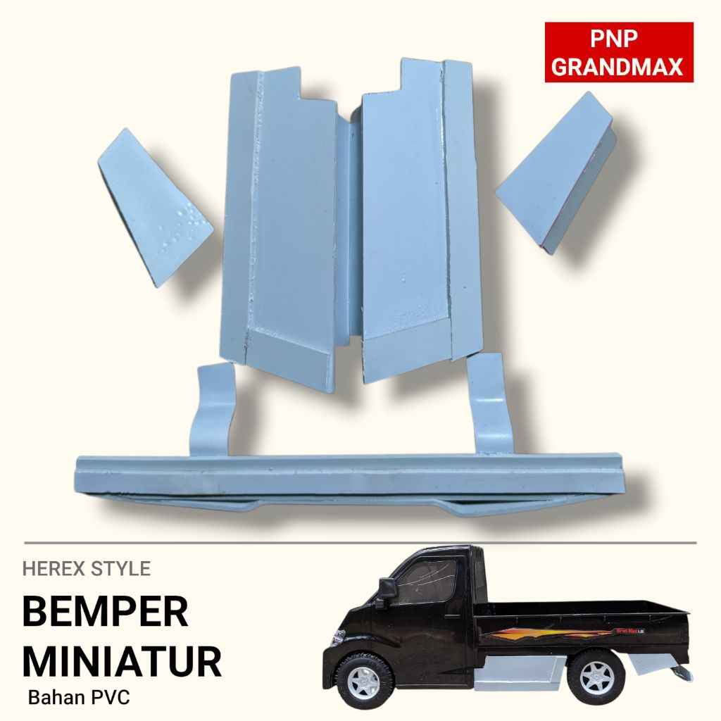Variasi bemper miniatur mobil pickup grand max style herex fulllset tinggal pasang (free double tape