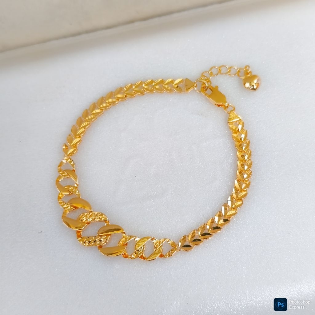Gelang sisik naga rolex 375% 300% emas asli