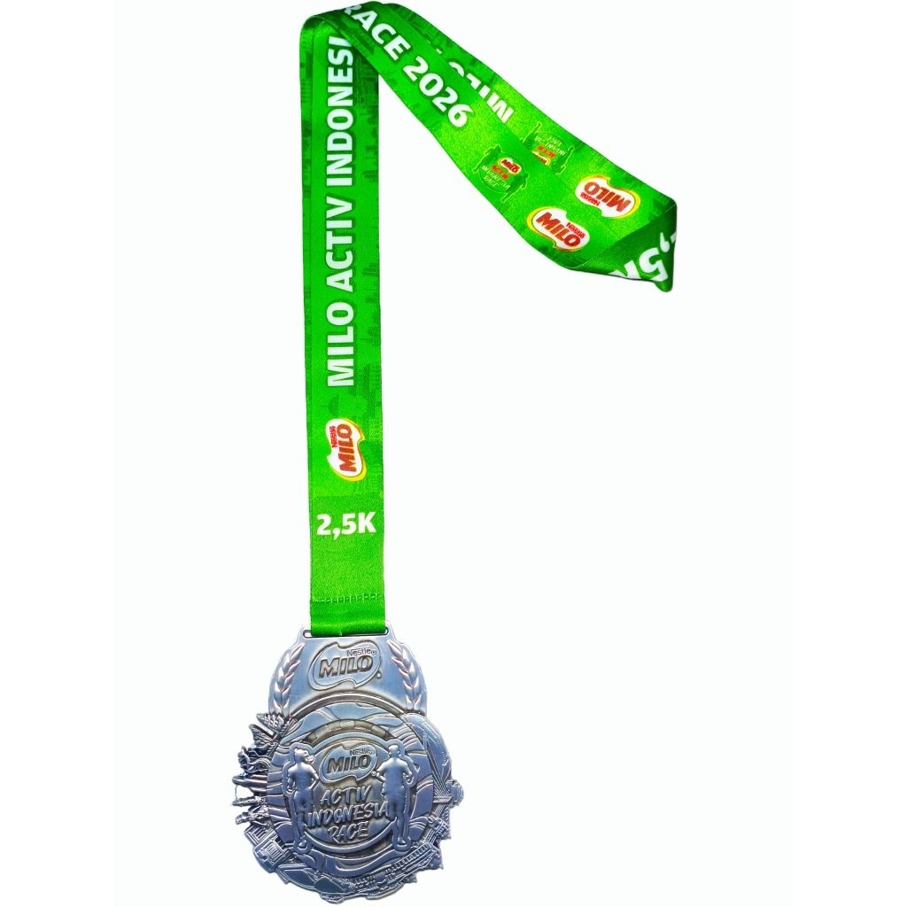 Medali Finisher Running Event Lari Milo Active Indonesia Race 2026 - MAIR 2.5K