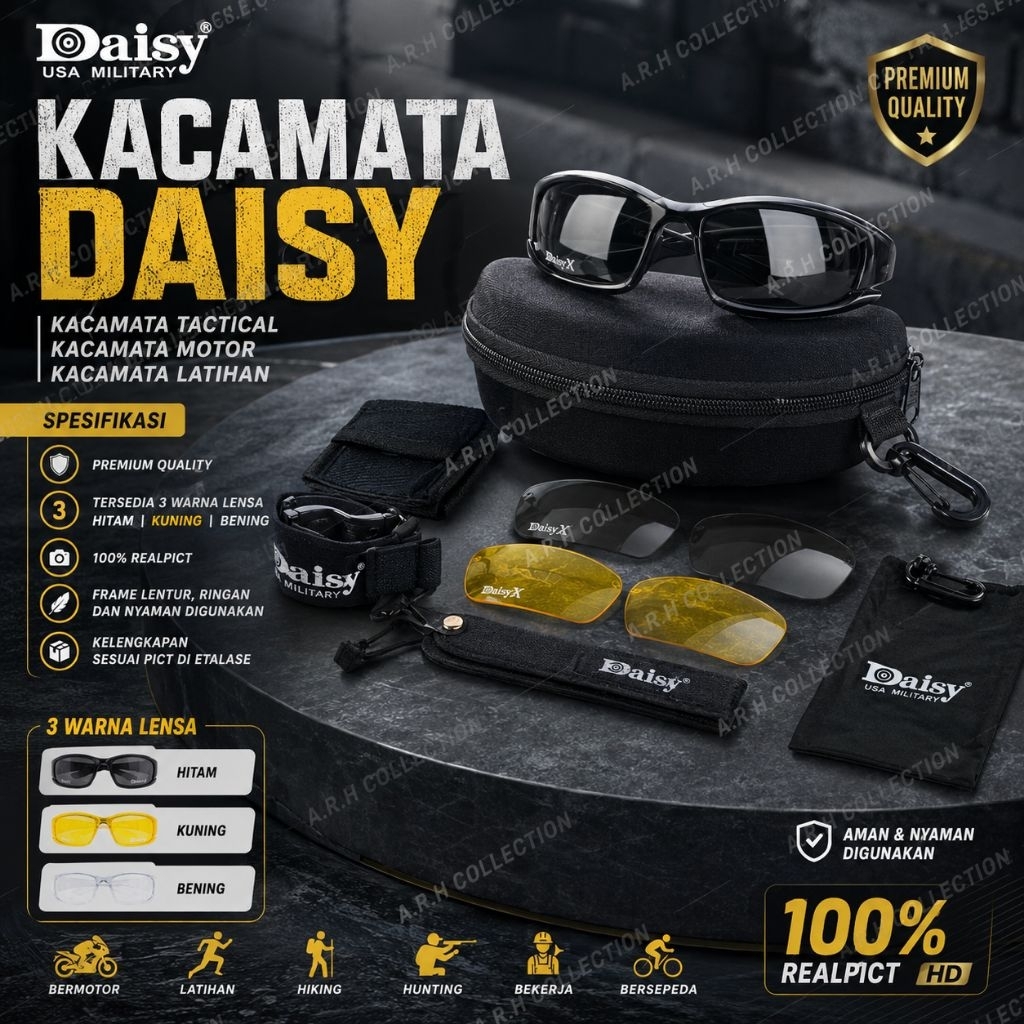 Kacamata Daisy/Kacamata Tactical/Kacamata Motor/Kacamata Latihan