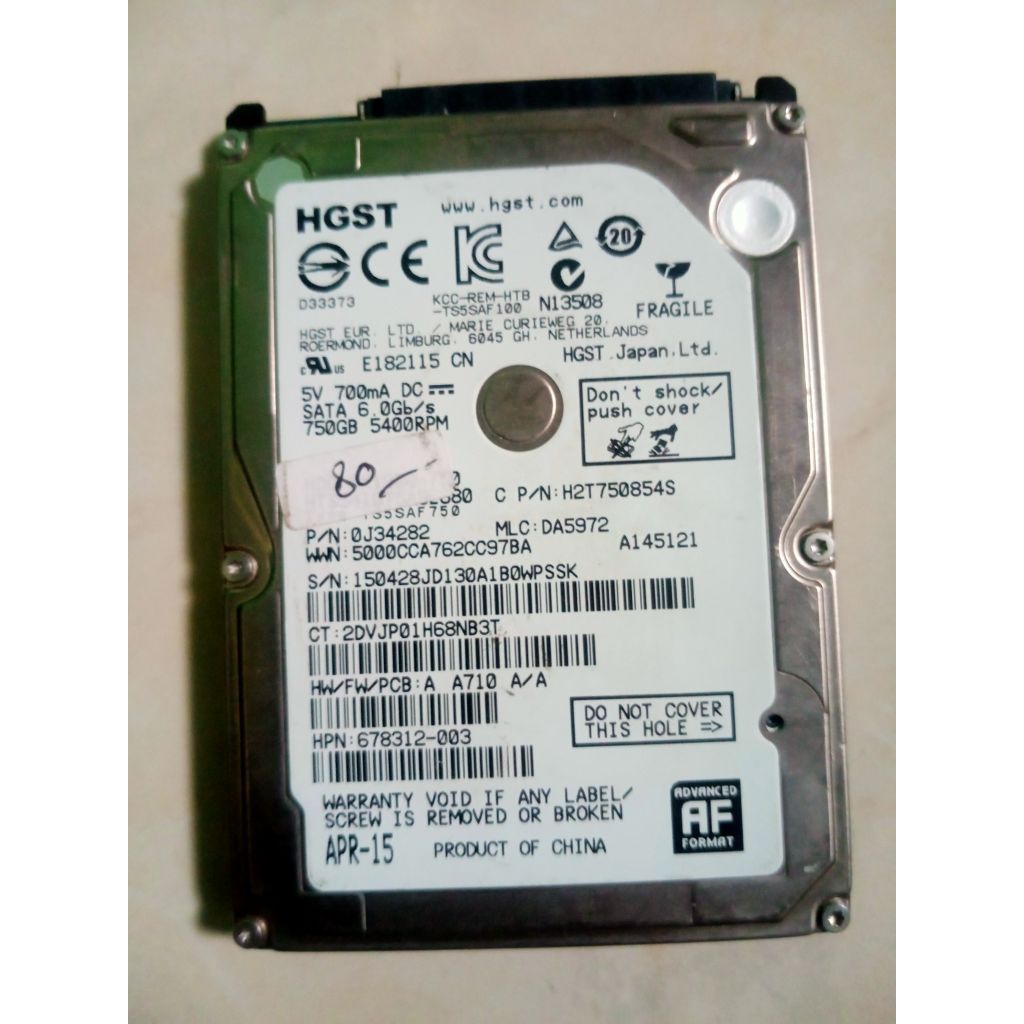 Hdd Laptop 750gb