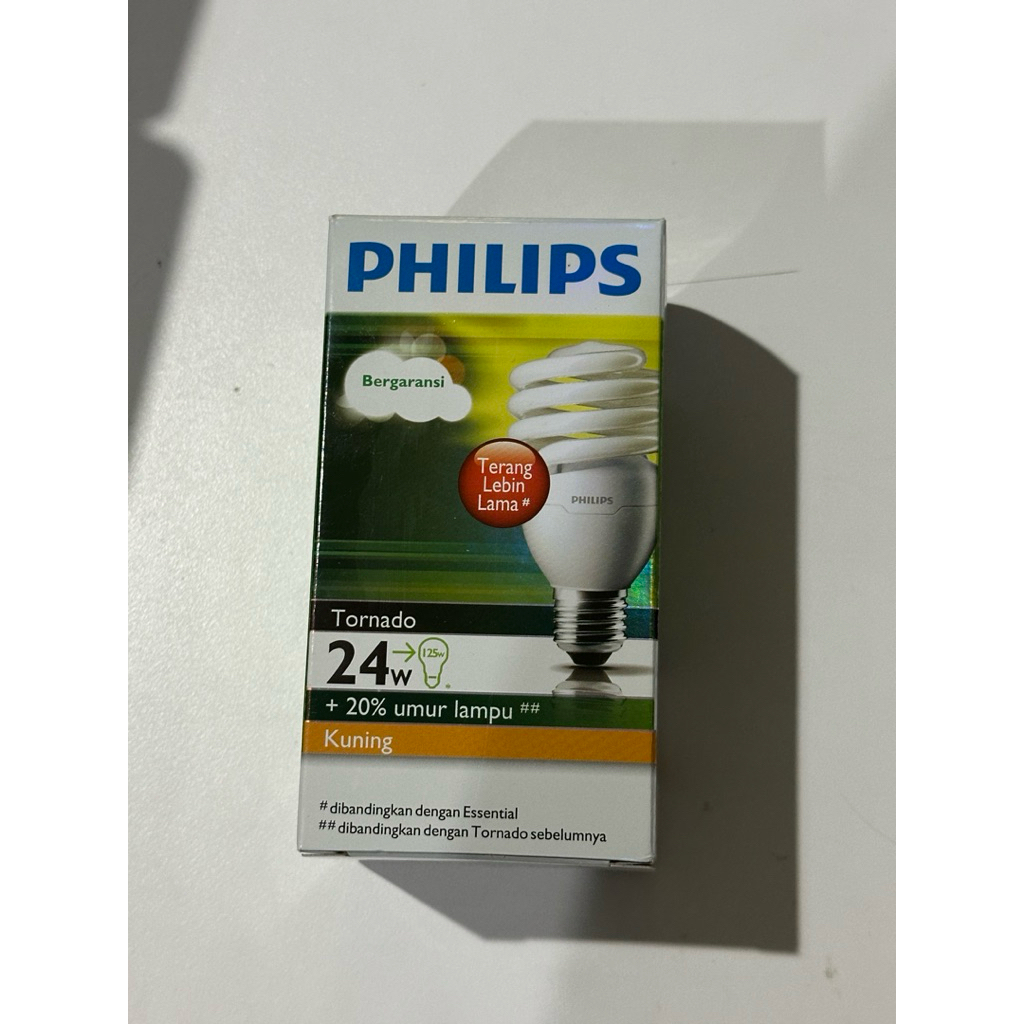 Lampu Philips Tornado 24watt warna kuning E27