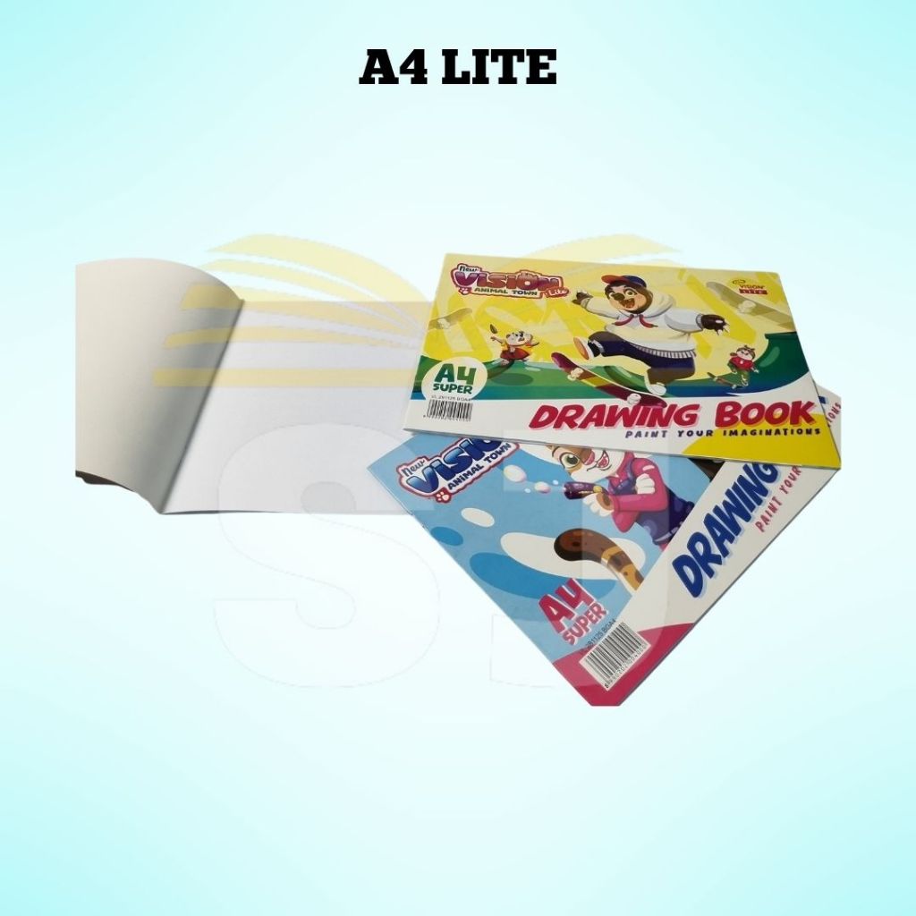 BUKU GAMBAR A4 VISION LITE | BUKU GAMBAR A3 VISION LITE | BUKU BELAJAR MENGGAMBAR | BUKU POLOS