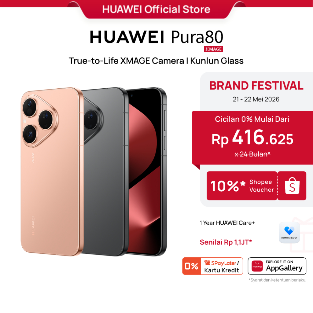 [Brand Festival] HUAWEI Pura 80 | True-to-Life XMAGE Camera | Kunlun Glass | 66W SuperCharge | Smart