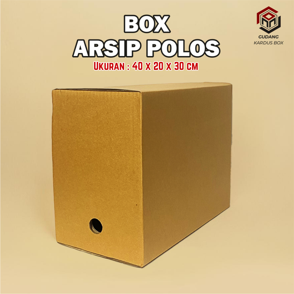 BOX ARSIP (UK 40 X 20 X 30 CM ) - BOX FILE DOKUMEN | KARTON ARSIP TEBAL POLOS / CUSTOM