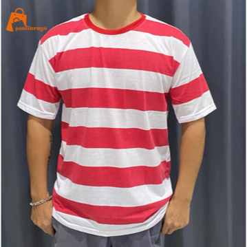 Kaos Sakera Madura Lorek|Kaos Sakera Kaos Polos Salur Merah Putih Lengan pendek