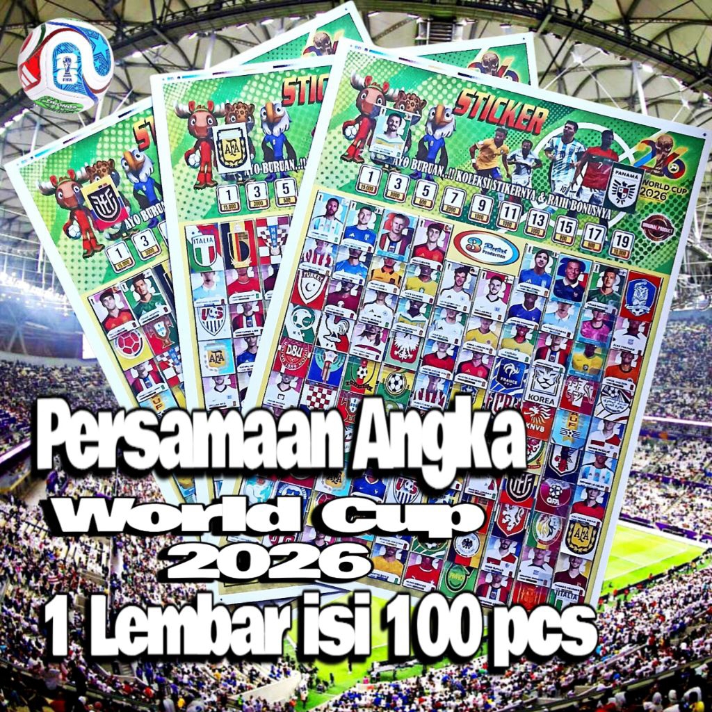 Mainan anak cabutan berhadiah gambar menarik satu lembar isi 100 pcs