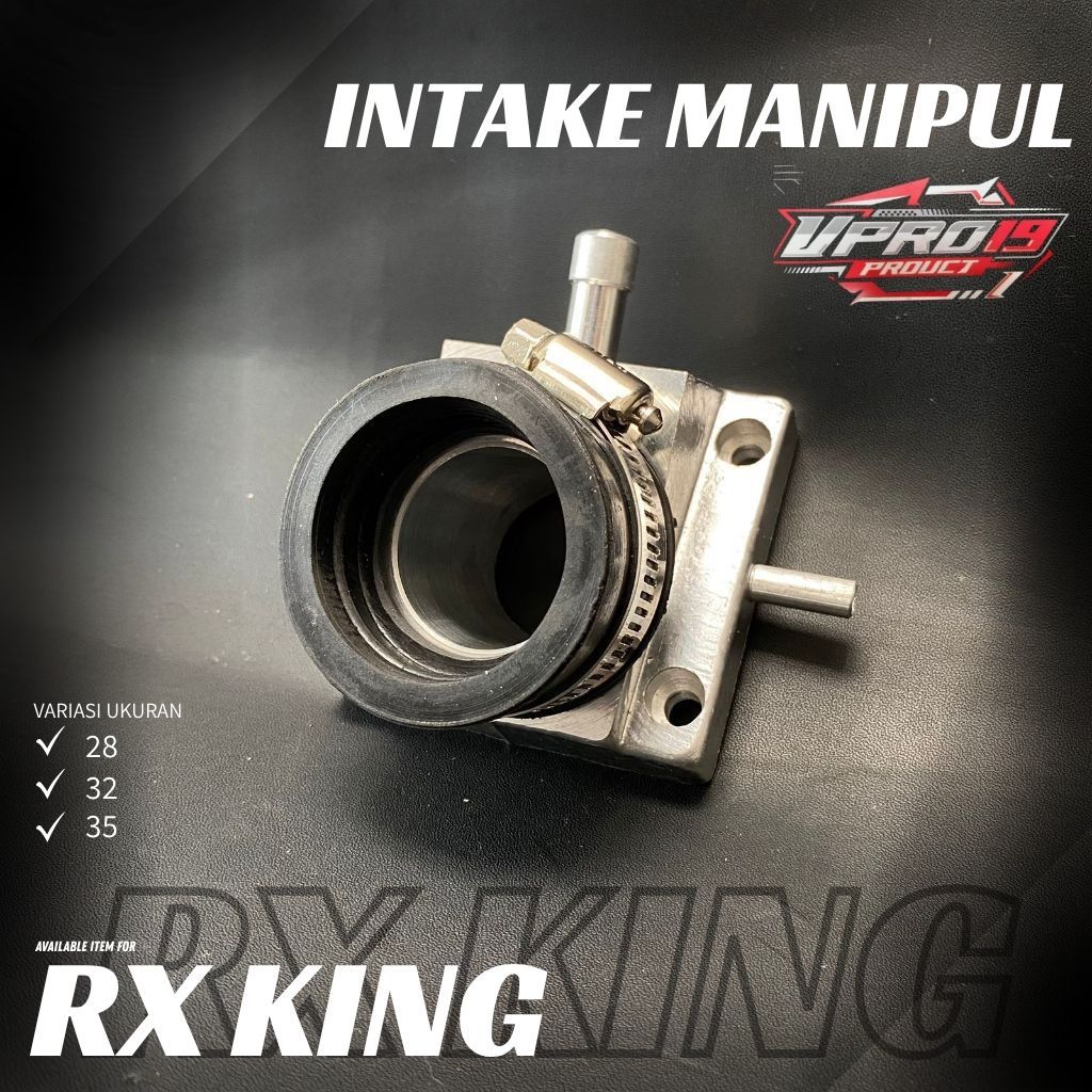 MANIPUL/MANIFOLD RUBAHAN RX KING LURUS 28/32/35 INTAKE MANIFUL RX KING TYPE LURUS VPRO19