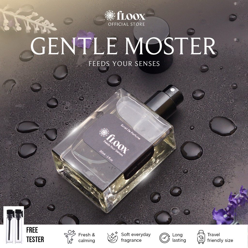 FLOOX - Gentle Monster | Extrait de Parfum Pria | Bold Clean Musky Tahan Lama