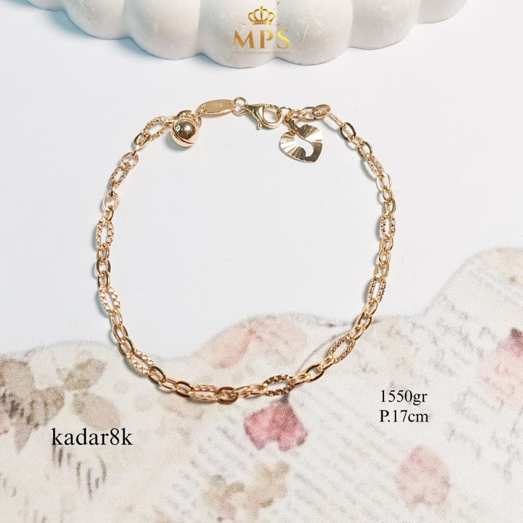 puterasokaraja NEW COLLECTION GELANG RANTAI EMAS ASLI KADAR 8K/375% TOKO EMAS PUTERA SOKARAJA