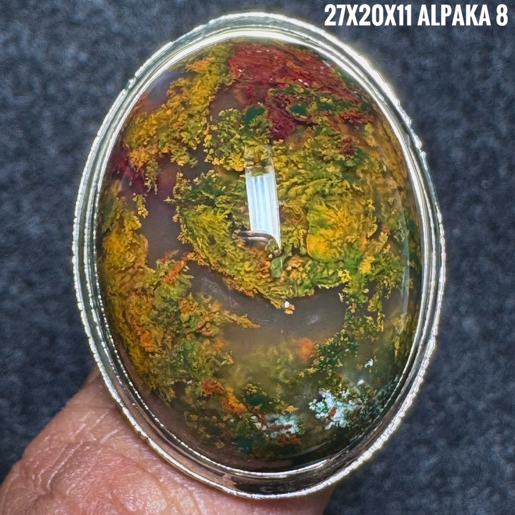 Cincin Batu Akik Natural Garut Ijo (Asli Alam)