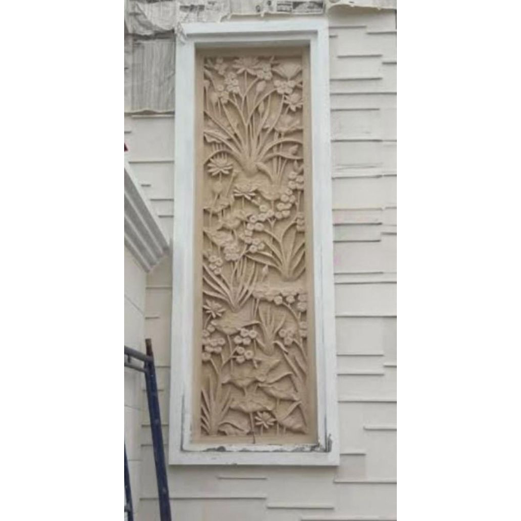 relief custom bunga lotus 60x200 batu alam asli