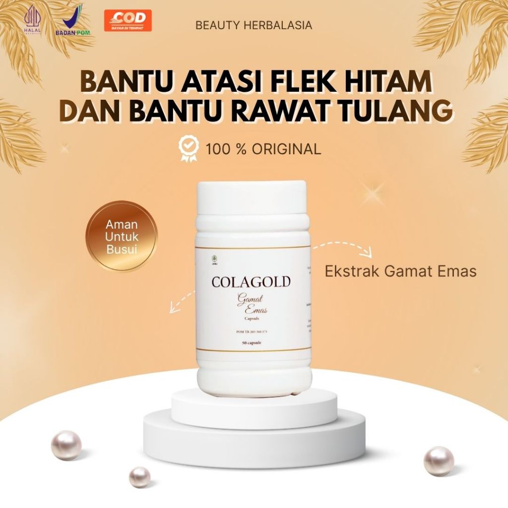 Colagold Kapsul Kolagen - Bantu Atasi Flek Hitam dan Rawat Tulang - BPOM