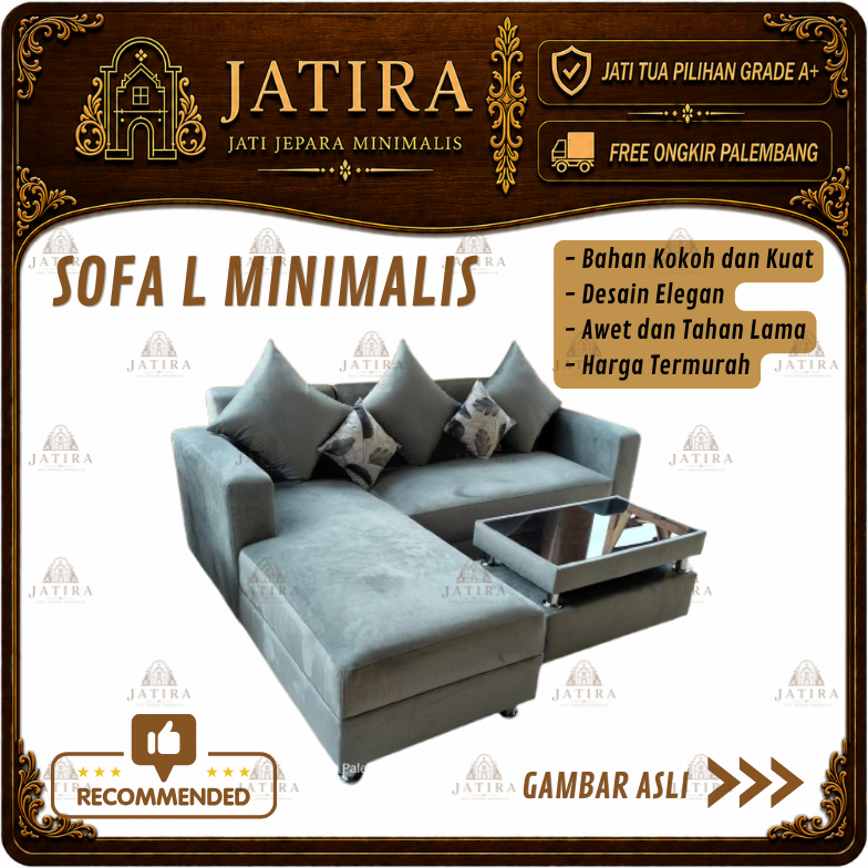 Sofa L Minimalis | Sofa L Minimalis Murah Palembang