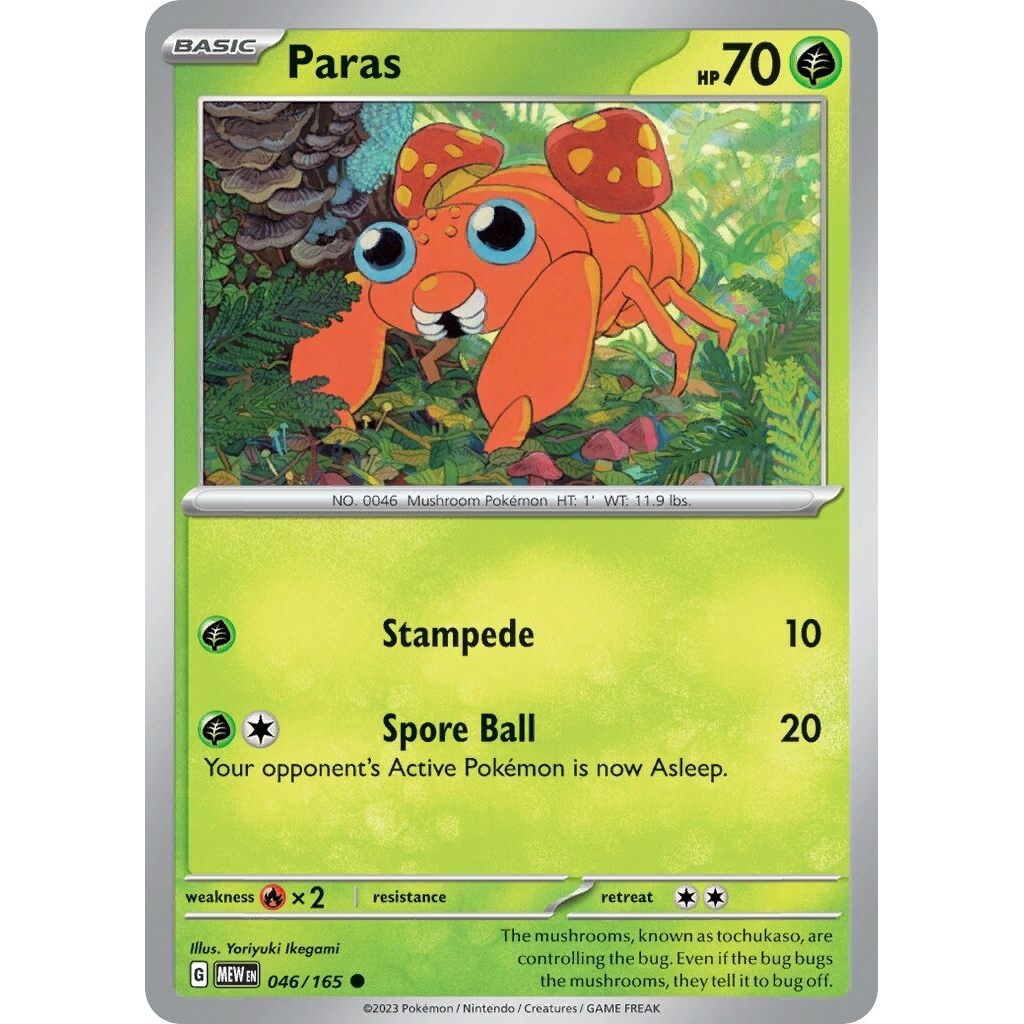 Tcg Pokemon Paras Mew 151