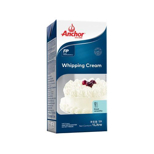 ANCHOR WHIPPING CREAM CAIR 1LTR, CREAM CAIR U/ CAMPURAN MAKANAN DLL