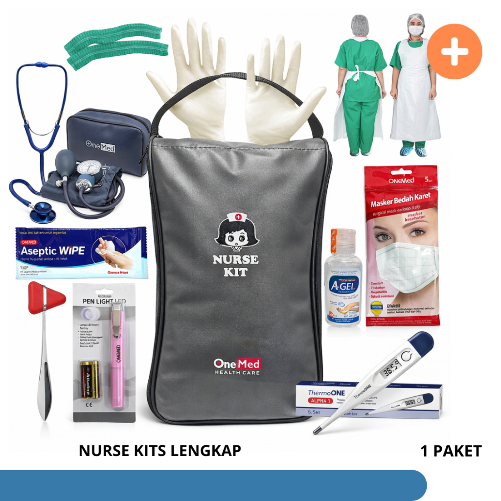 NurseKit OneMed Set Tensi Stetoskop Nursing Kit Peralatan Perawat Suster Lengkap Original