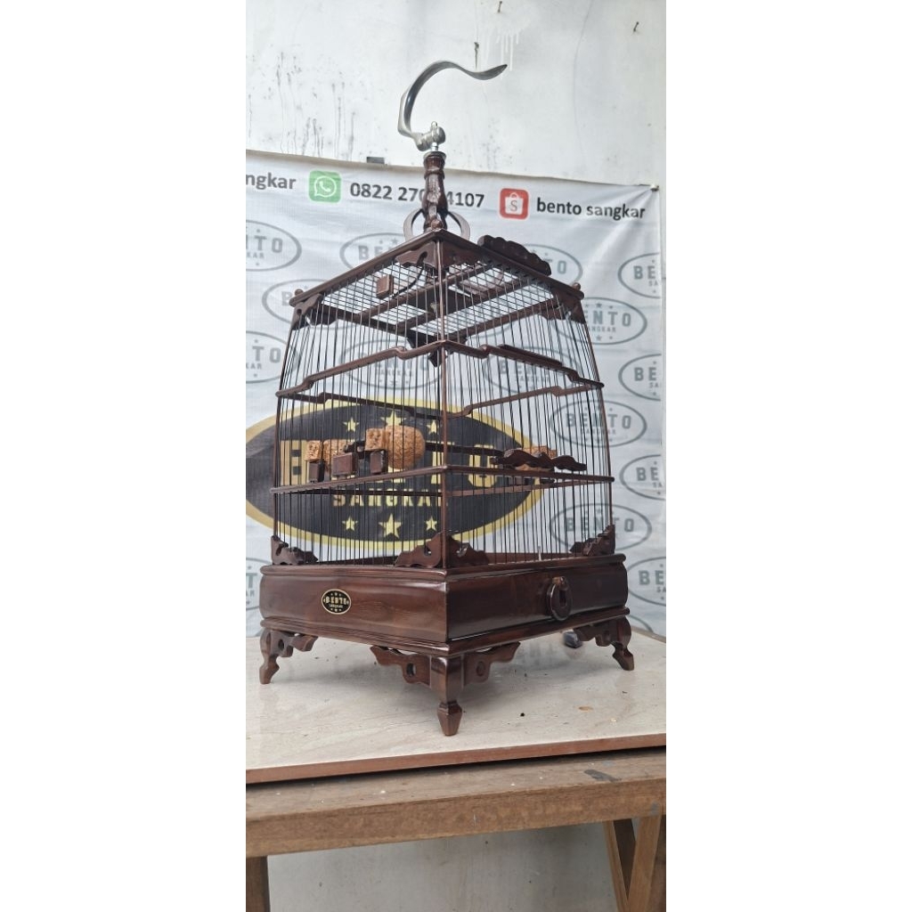 sangkar jati model cungkok kerucut burung kecil